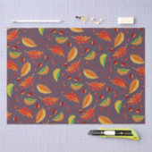 Herfstbladeren Kastanjes Patroon Elegante Herfst Tissuepapier (Craft)