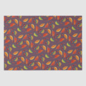 Herfstbladeren Kastanjes Patroon Elegante Herfst Tissuepapier (Voorkant)