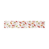 Herfstbladeren Kastanjes Patroon Elegante Herfst Uitnodigingen Wikkel (Vlak)