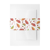 Herfstbladeren Kastanjes Patroon Elegante Herfst Uitnodigingen Wikkel (Voorkant Voorbeeld)