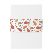 Herfstbladeren Kastanjes Patroon Elegante Herfst Uitnodigingen Wikkel (Achterkant Voorbeeld)