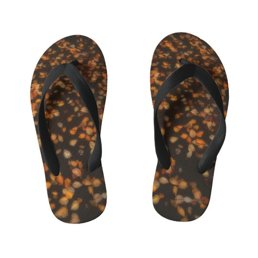 herfstbladeren kinder teenslippers (Voetbed)