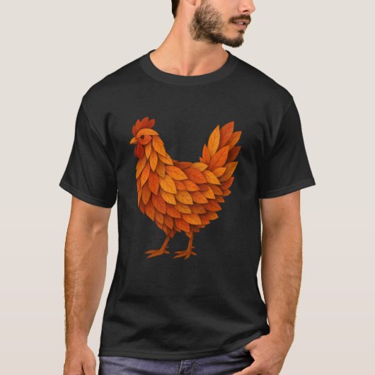 Herfstbladeren Kip T-shirt (Voorkant)