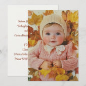 Herfstbladeren & Kleine Mouwen | Gouden Herfst Kaart (Voorkant / Achterkant)