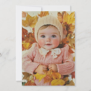 Herfstbladeren & Kleine Mouwen   Gouden Herfst Kaart