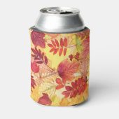 Herfstbladeren: kleurrijk boompatroon. blikjeskoeler (Blikje Achterkant)