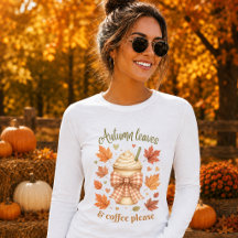 Herfstbladeren & Koffie Alsjeblieft Dames Lange Mo