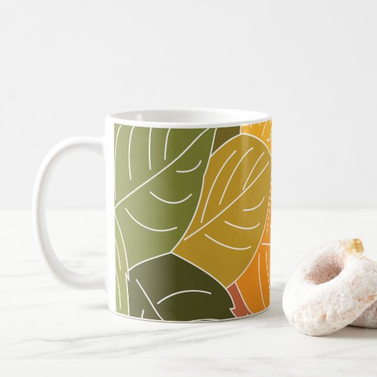 Herfstbladeren Koffiemok (Met donut)