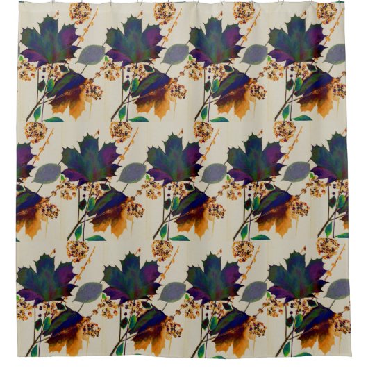 Herfstbladeren Koninklijke Kleuren Gordijn (Voorkant)