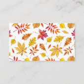 Herfstbladeren Krans Bruiloft QR Code Cadeauregist Informatiekaartje (Achterkant)