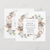 herfstbladeren krans Christelijk bijbelvers bruilo Kaart (Voorkant / Achterkant)