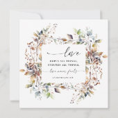 herfstbladeren krans Christelijk bijbelvers bruilo Kaart (Achterkant)