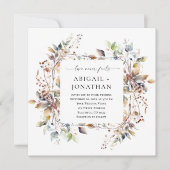 herfstbladeren krans Christelijk bijbelvers bruilo Kaart (Voorkant)