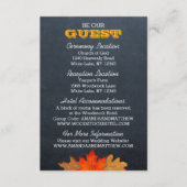 Herfstbladeren krijtbord Bruiloft Informatie Kaart (Voorkant)