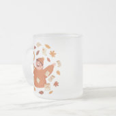 Herfstbladeren Kunst | Speelse Herfst Ontwerp Matglas Koffiemok (Voorkant links)