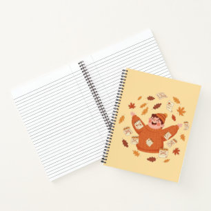Herfstbladeren Kunst   Speelse Herfst Ontwerp Notitieboek