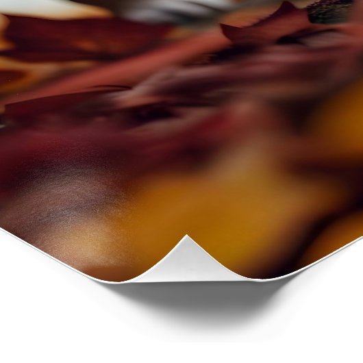 Herfstbladeren Leeuw Perfect Poster (Hoek)