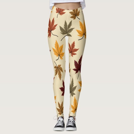 Herfstbladeren Leggings (Voorkant)