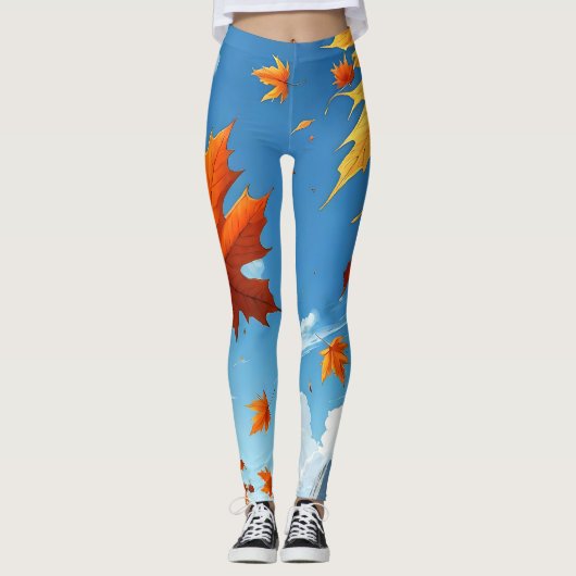 Herfstbladeren  leggings (Voorkant)