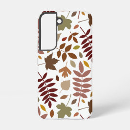 Herfstbladeren Lg-patroon Herfstkleuren op wit Samsung Galaxy Hoesje