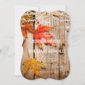 Herfstbladeren & Lichtjes Mason Potten Rustieke Br Kaart (Voorkant)