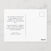 Herfstbladeren Lijst foto bruiloft dank u Briefkaart (Achterkant)