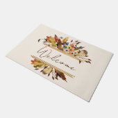 Herfstbladeren lijst Welkom Deurmat (Schuin)