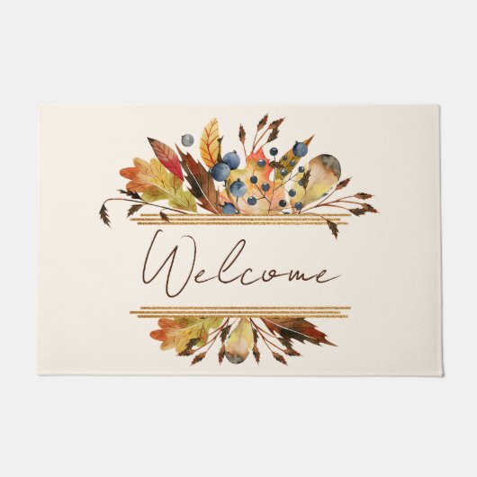 Herfstbladeren lijst Welkom Deurmat (Voorkant)