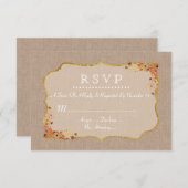 Herfstbladeren Linnen Canvas RSVP (Voorkant / Achterkant)