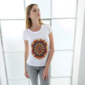 Herfstbladeren Mandala T-shirt 2025 – Artistiek T-