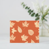 Herfstbladeren - mandarijn briefkaart (Staand voorkant)