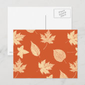 Herfstbladeren - mandarijn briefkaart (Voorkant / Achterkant)