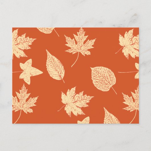 Herfstbladeren - mandarijn briefkaart (Voorkant)