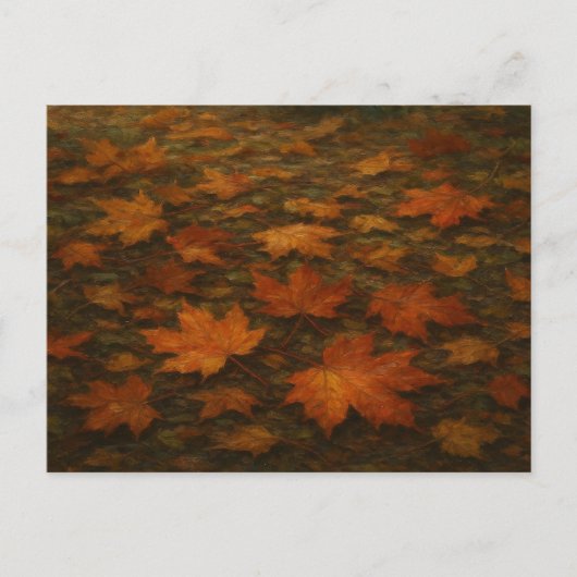  herfstbladeren Maple Oranje rode tuin Briefkaart (Voorkant)