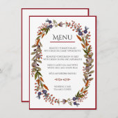 Herfstbladeren Menu Kaart (Voorkant / Achterkant)