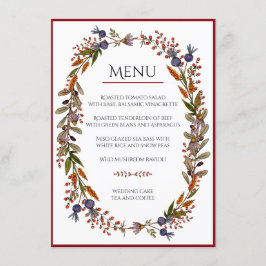 Herfstbladeren Menu Kaart