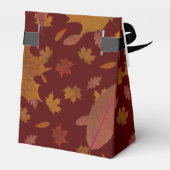 Herfstbladeren met aangepaste kleur en tekst bedankdoosjes (Achterkant)