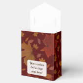 Herfstbladeren met aangepaste kleur en tekst bedankdoosjes (Geopend)