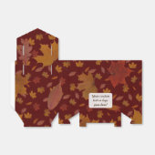 Herfstbladeren met aangepaste kleur en tekst bedankdoosjes (Uitgevouwen)