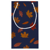 Herfstbladeren met aangepaste kleur en tekst klein cadeauzakje (Achterkant)