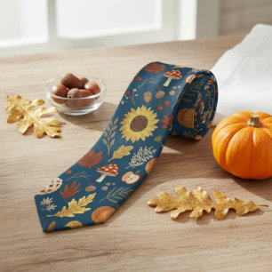 Herfstbladeren met een vleugje Thanksgiving Stropdas