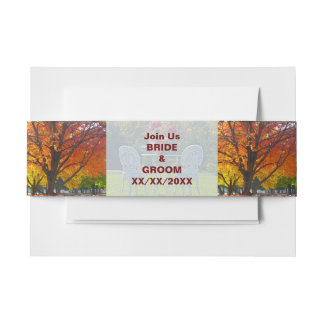 Herfstbladeren met Meadow of Love Uitnodigingen Wikkel