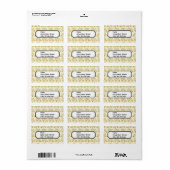 herfstbladeren met scrollpatroon etiket (Full Sheet)