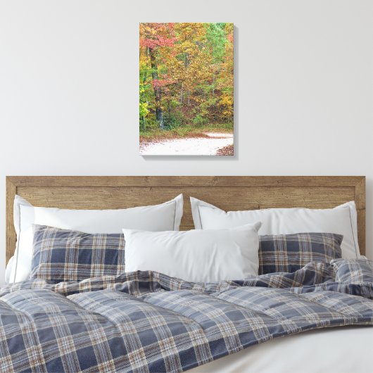 herfstbladeren Mountain Road Canvas Print (Insitu (Slaapkamer))