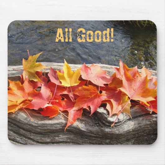 Herfstbladeren muismat Alles Goed! Fall River (Voorkant)