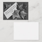 Herfstbladeren na begrafenis bedankkaarten notitiekaartje (Voorkant / Achterkant)