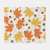 Herfstbladeren, naadloos design. fleece deken (Voorkant (Horizontaal))