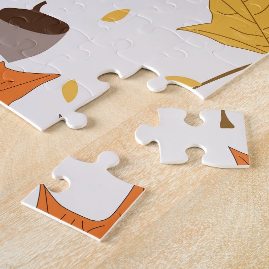 Herfstbladeren,  naadloos design. legpuzzel (Zijkant)
