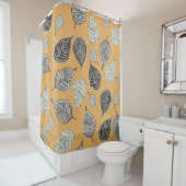 Herfstbladeren, naadloos  patroon. douchegordijn (In situ)