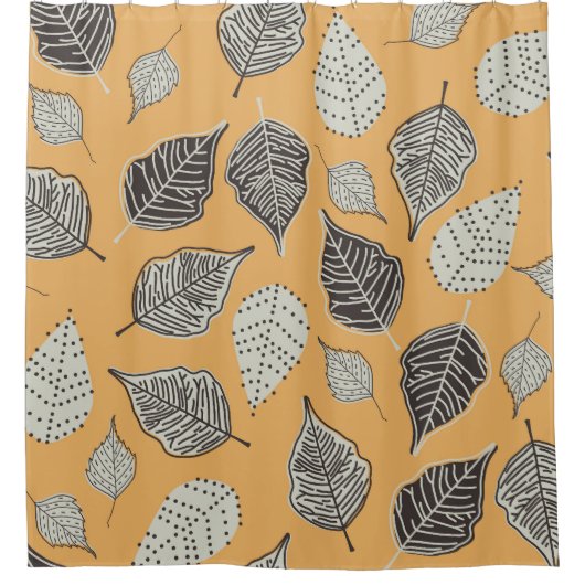 Herfstbladeren, naadloos  patroon. douchegordijn (Voorkant)